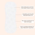 thumbnail image 2 of Claene Organic Cotton Panty Liners, Unscented,Thin, Cruelty-Free, Daily, Breathable, Light Incontinence, Natural Pantyliners, Vegan, Menstrual Pads for Women (Regular, 50P), 2 of 6