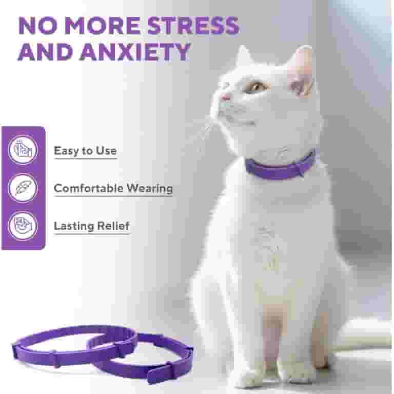 Relaxivet Cat Calming Collar Anti Anxiety Stress Relief, Helps