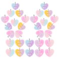 thumbnail image 1 of Heart Pendant Keychain 30Pcs Orange-Purple Gradient Resin for Craft Enthusiasts, 1 of 9