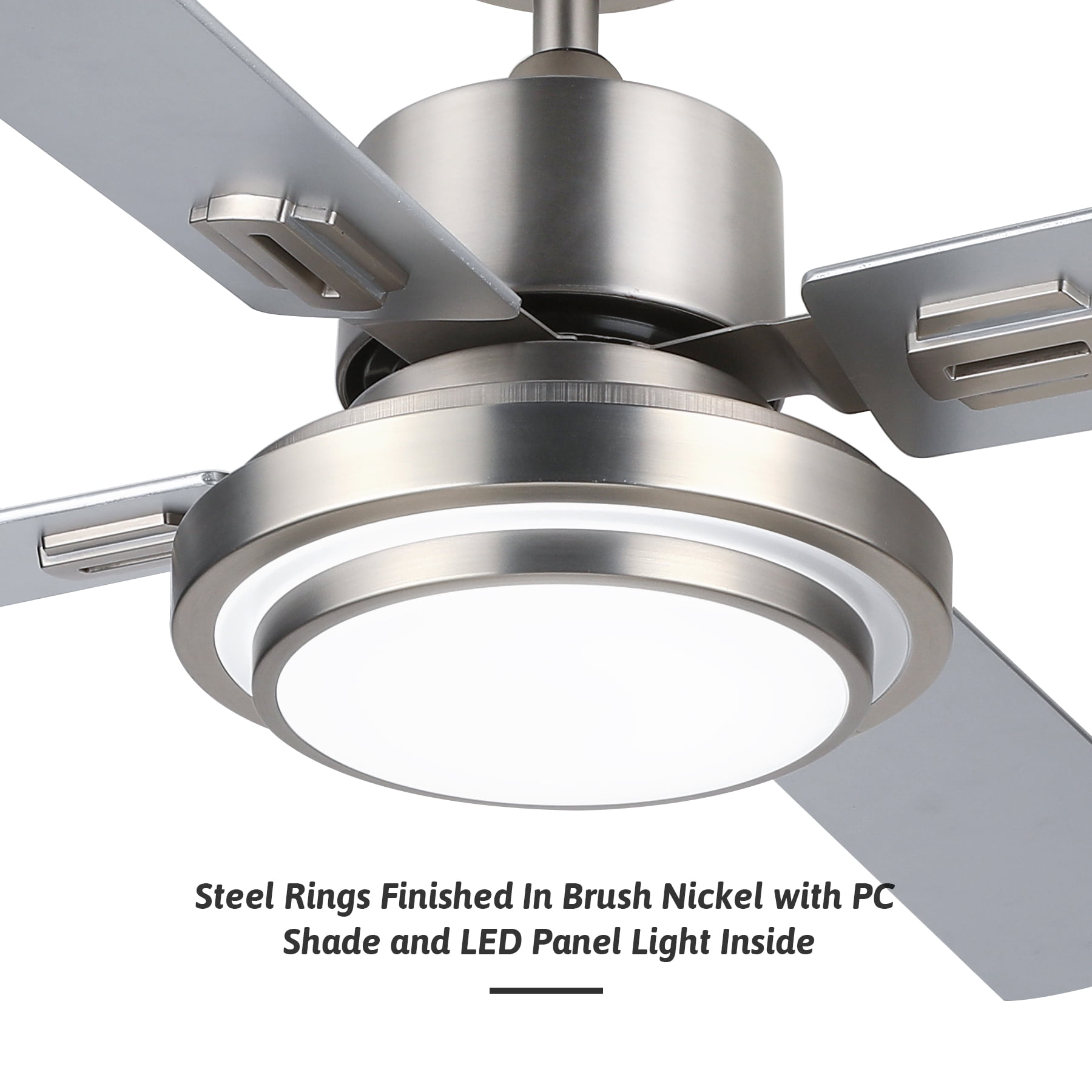 Low Profile Ceiling Fan w/ LED & Remote UL Listed 52” 