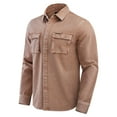 thumbnail image 2 of Men's Darius Rucker Collection by Fanatics Brown Chicago Bears Garment Dyed Long Sleeve Full Snap Shirt, 2 of 5