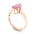 thumbnail image 2 of 1.5 ct Marquise Cut Simulated Pink Diamond Solitaire 18K Rose Gold Womens Engagement Ring, 2 of 5