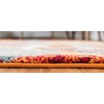 thumbnail image 5 of Unique Loom Estrella Collection Tapis Rond Moderne Abstrait, 8 Pieds, Orange/Beige, 5 of 5