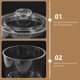 thumbnail image 5 of GOOHOCHY Tarro de acrílico transparente con tapa, contenedor de alimentos para granos de café, té y té de acrílico., 5 of 8