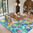 thumbnail image 6 of CURLYOOT Colorful Starfish Area Rugs 5'x7' Washable Rug Large Living Room Rug Non Slip Abstract Ocean Indoor Floor Carpet for Dining Room Bedroom Home, 6 of 7