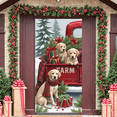 thumbnail image 6 of Farm Christmas Banner Golden Retriever Puppies Holiday Truck Decoration Festive Gift Display for Winter Celebration Home Party Decor, 6 of 9