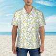 thumbnail image 4 of Daiia Moon And Rabbit Hawaiian Shirt for Men Gentle Cotton Regular Short Sleeve Casual-Small, 4 of 9