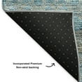 thumbnail image 3 of Addison Rugs Mayfield Washable Transitional Bohemian Teal Rectangle Rug, 10' x 14', 3 of 6