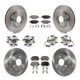 thumbnail image 1 of Transit Auto Front Rear Hub Bearings Assembly Disc Brake Rotors and Semi-Metallic Pads Kit (10Pc) for Car Chevrolet Cobalt Saturn Ion with 5 Lug Wheels - Left Right Side (Driver Passenger) KBB-108798, 1 of 11