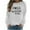 White, variant on Azrian Womens Sweatshirts Print T-Shirt Long Sleeve Blouse Round Neck Casual Tops