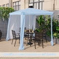 thumbnail image 4 of Costway Cabaña Plegable de Playa 202 x 202 cm Carpa Portátil Toldo de Playa Fácil de Montar Pared Desmontable para Camping Patio Picnic Azul, 4 of 9