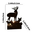 thumbnail image 3 of Neoyler Christmas Decorations Christmas Decor Elegant Metal Iron Christmas Reindeer Candlestick Long Lasting Centerpiece for Festive Holiday Tabletop Home Decor 3.5 in Black, 3 of 6