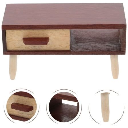 GOOHOCHY Wooden TV Stand for Dollhouse 1