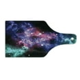 thumbnail image 2 of Outer Space Cutting Board, Stars and Dusty Gas Cloud in Planetary Cosmos Universe Print, Decorative Tempered Glass Cutting and Serving Board, Wine Bottle Shape, Purple Pink Navy, by Ambesonne, 2 of 5