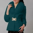 thumbnail image 2 of Lovskoo Women Faux Fur Coat Winter Elegant Thick Warm Fashion Outerwear Short Jacket Green, 2 of 4