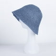 thumbnail image 6 of Womens Straw Sun Hat Woven Bucket Hat Fishing Hat Beach Hat Foldable Cap Solid Color Straw Beach Hat Summer, 6 of 7