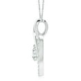 thumbnail image 2 of Angara Natural 1 ct Diamond Heart Pendant Necklace for Women in 14K White Gold (Size-6.4mm) – April Birthstone Jewelry | Diamond Heart Necklace, 2 of 8