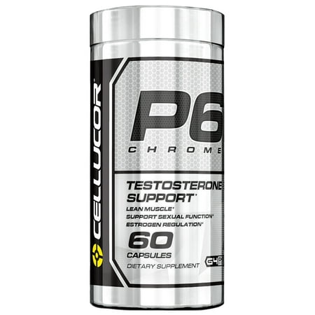 Cellucor P6 Chrome Test Booster Capsules, 60 Ct (Best Test Booster 2019)