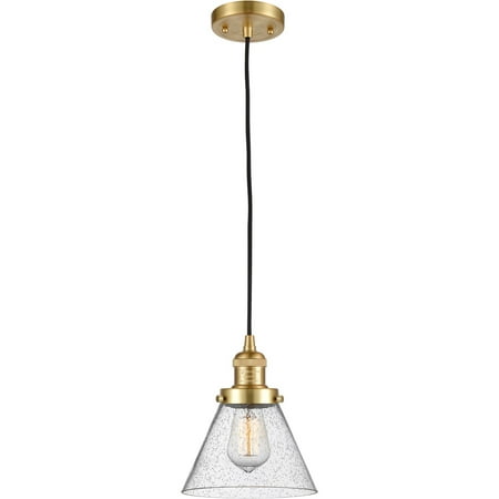 

Satin Gold Tone Mini Pendants 8 Wide Steel/Cast Brass/Glass Medium Base 1 Light Fixture