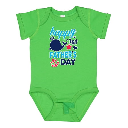 

Inktastic Nautical Themed Happy 1st Father s Day Gift Baby Boy or Baby Girl Bodysuit