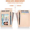 thumbnail image 5 of GH GOLD HORSE Slim Card Holder RFID Blocking Minimalist Leather Front Pocket Wallet for Women, 5 of 5