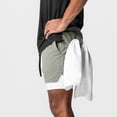 thumbnail image 6 of LYMAYTER Men Sweat Shorts for S-3XL‌ 2 in 1 Athletic Shorts Quick-Dry Breathable Running Dual-Layer Shorts, 6 of 8