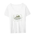 thumbnail image 3 of Camisetas para mujer, camiseta básica, manga corta, moda informal, ropa de calle cómoda, trajes para ir de compras, uso diario, viajes en la calle Blanco, 3 of 8