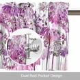 thumbnail image 6 of Pink Flowers Valance Curtain for Windows Spring Watercolor Gradient Pink Dandelion Floral Plant Rod Pocket Curtain Valances Short Window Treatments for Kitchen Bathroom Laundry Basement 42 x 18 Inch, 6 of 9