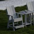 thumbnail image 3 of Wildridge Contemporary High Adirondack Chair, Light Gray - All-Weather Recycled Plastic Furniture for Patio, Deck, Lawn, 3 of 4