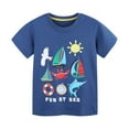 thumbnail image 2 of Cethrio Kids Boys T Shirts, Cotton Summer Short Sleeve Graphic Tees Tops Navy Size 4 T, 2 of 6