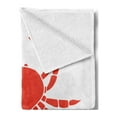 thumbnail image 2 of Crabs Soft Flannel Fleece Throw Blanket, Exotic Aquatic Animal in Red Marine Cuisine Ocean Wildlife Shellfish, Cozy Plush for Indoor and Outdoor Use, 70" x 90", Scarlet White, by Ambesonne, 2 of 5