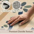 thumbnail image 6 of ODIKA 8'x10' Blue Beige Geometric Floral Pattern Washable Area Rug Modern Abstract Design with Bold Motifs Non-Shedding, Easy Care, for King Size Bedroom Under Bed, Master Suite, 6 of 7