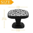 thumbnail image 4 of 4 Pcs Cabinet Handle Drawer Pulls Rotating Black Dot Knobs with Screws Square Furniture Office Cabinet Knob Decoration, 4 of 7