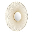thumbnail image 2 of Glow Round Mirror Gold Wall Decor, Glam Style, Hangs vertically only, Iron, Decor Mirrors, 2 of 5