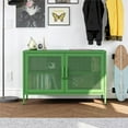thumbnail image 3 of Channing 2 Door Storage Cabinet-Mesh Metal Locker, Kelly Green, 3 of 15