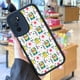 thumbnail image 2 of Mantenga su iPhone seguro y a la moda con una divertida funda plateada mate de doble capa con diseño gráfico, 2 of 4