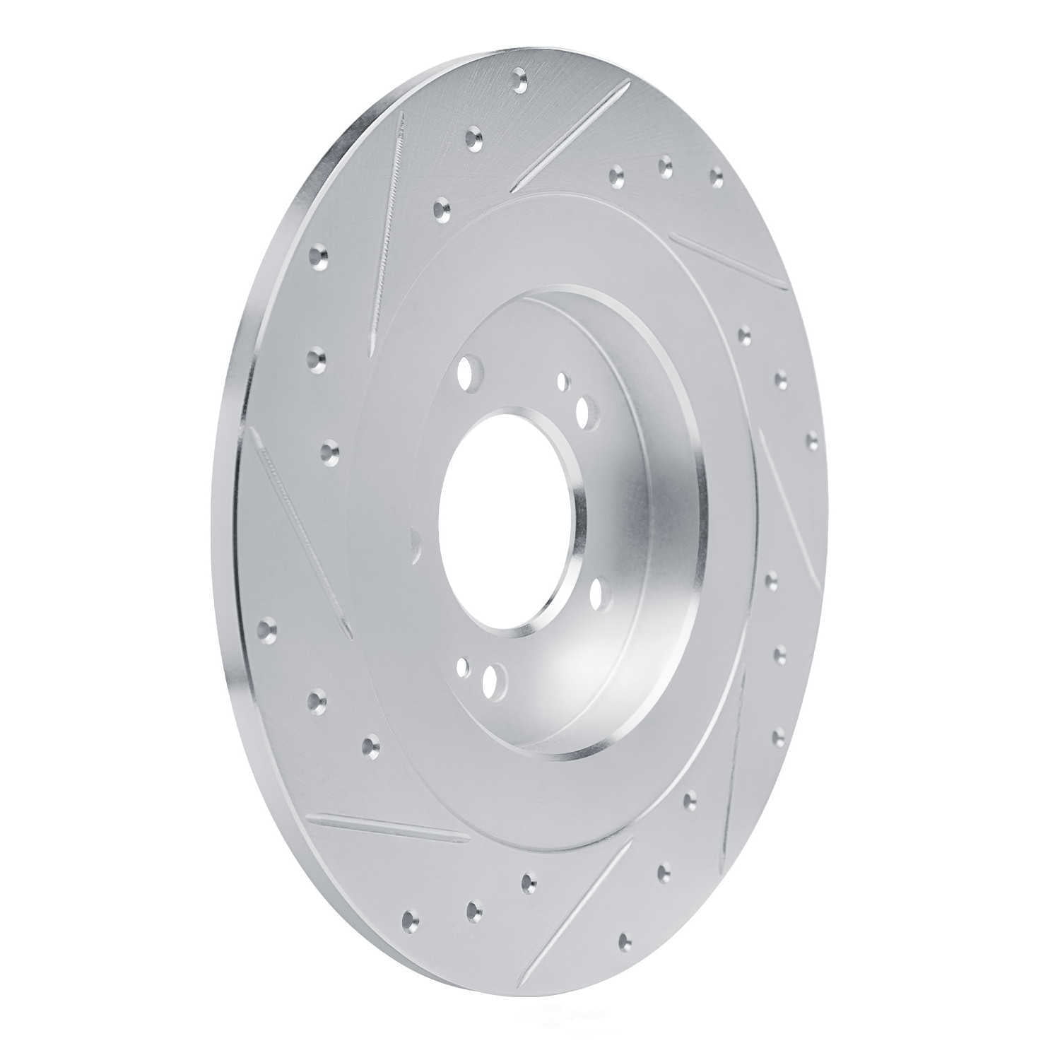 Dynamic Friction Company 631-21049R DFC Brake Rotor - Drilled And Slotted - Silver