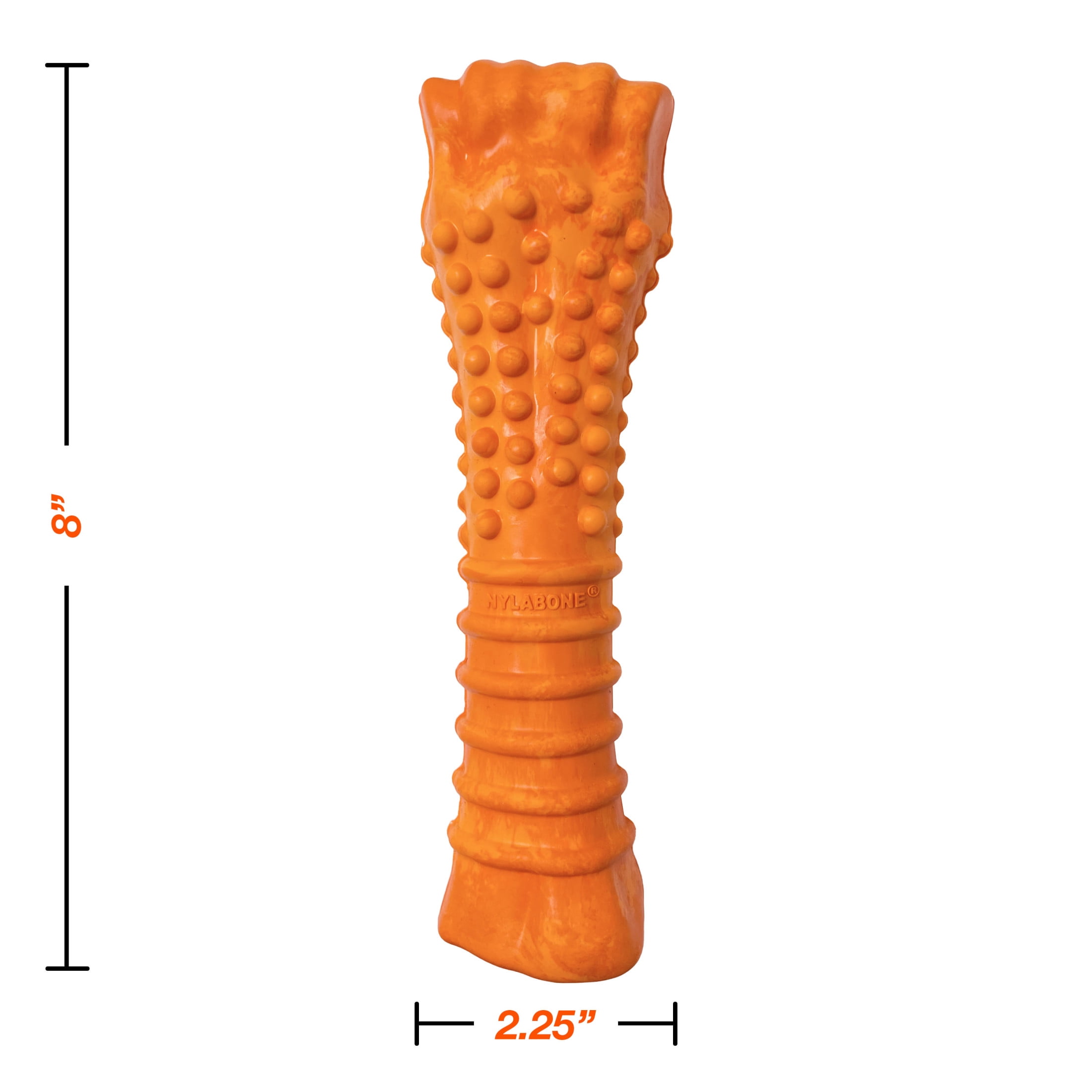 Nylabone Strong Chew 70th Birthday Textured Knuckle Bone Dog Toy, Rubber Dog Chew Toy, Bacon & Cheese Flavor, X-Large, 1 Count