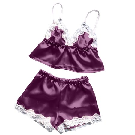 

Summer Savings Clearance 2022! Fashion Women Sexy Tops Shorts Lace Nightdress Camisole Pajamas Underwear Set Lace Sling Pajamas Shorts Set Top Shorts