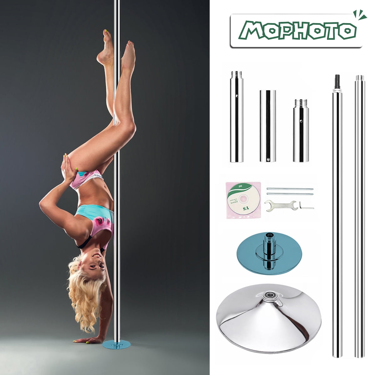 for Fitness Exercise Home Dancing Pole Kit 45mm Load Capacity 440 Lb 