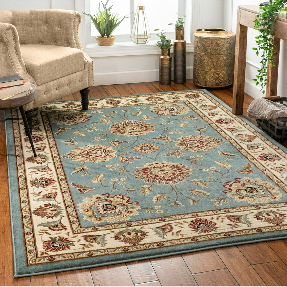 Sultan Sarouk Light Blue Oriental Area Rug Persian Formal Traditional