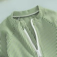 thumbnail image 4 of Glisme Boys Swim Set Toddler Baby Long Sleeve Swimsuit Striped Zipper Bathing Suit Swimwear With Hat 3Pcs Rash Guard Set Durable Green Beachwear Size 12-18 Months, 4 of 6