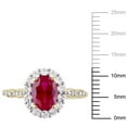 thumbnail image 3 of Everly Women's Created Topaz and Created Ruby 14k Yellow Gold Ring, 3 of 8