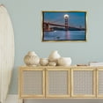 thumbnail image 3 of Stupell Industries Moonlit Bridge Landmark Scenic & Cityscapes Painting Gold Floater Framed Canvas Art Print Wall Art, 31 x 21, 3 of 10