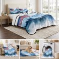 thumbnail image 6 of Twin XL Quilt Set 68''x98'', 4th of July American Flag Lightweight Summer Bedspread Coverlet Set with 2 Pillow Shams, Independence Day Forest Breathable All Season Quilt Bedding for Dorm/Guest Room, 6 of 9