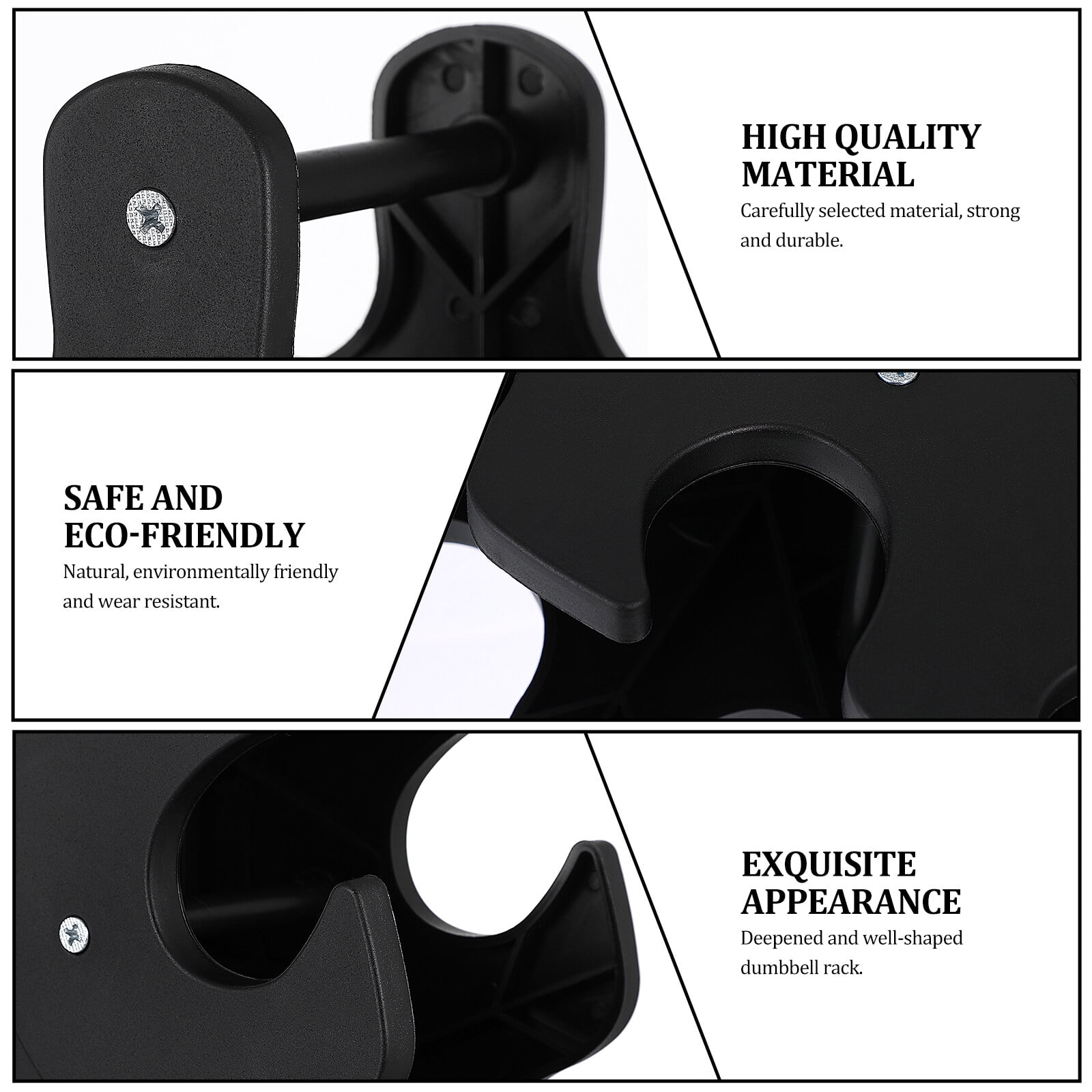 Soimiss Dumbbell Storage Rack Black PP Material 5 Tier Weight Lifting Stand