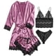 thumbnail image 2 of Conjunto de pijama de satén de seda sintética con estampado de encaje sexy para mujer de moda 2025, ropa de estar cómoda y agradable para la piel, pijama sexy, 2 of 5