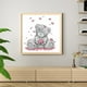 thumbnail image 4 of Pintura de diamante redondo diamante muñeca oso y corazón de amor Tmvgtek decoración de arte en el hogar, 4 of 9