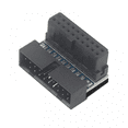 thumbnail image 1 of Desktop ordenador placa base USB3.0 19P 20P adaptador vertical plug-in aguja asiento giro 90 grados dirección codo instalado Liner LYD Componentes informáticos y hardware, 1 of 9