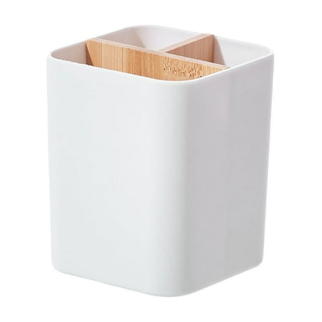 Sturdy Bathroom Organization Rack for Toothbrushes and Toothpaste 3 Slot Holder Counter Storage Ideal for Rooms and Entrances# end start# s# bathroom storage rack designed for organized counter space
